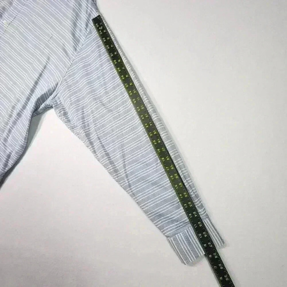 Mountain Khakis Mens Button Down Shirt XXL Blue White Stripe Long Sleeve Wyoming - Picture 16 of 16